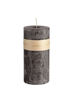 Lys Charcoal højde 23 cm Timber Candle fra Lübech Living - Tinashjem